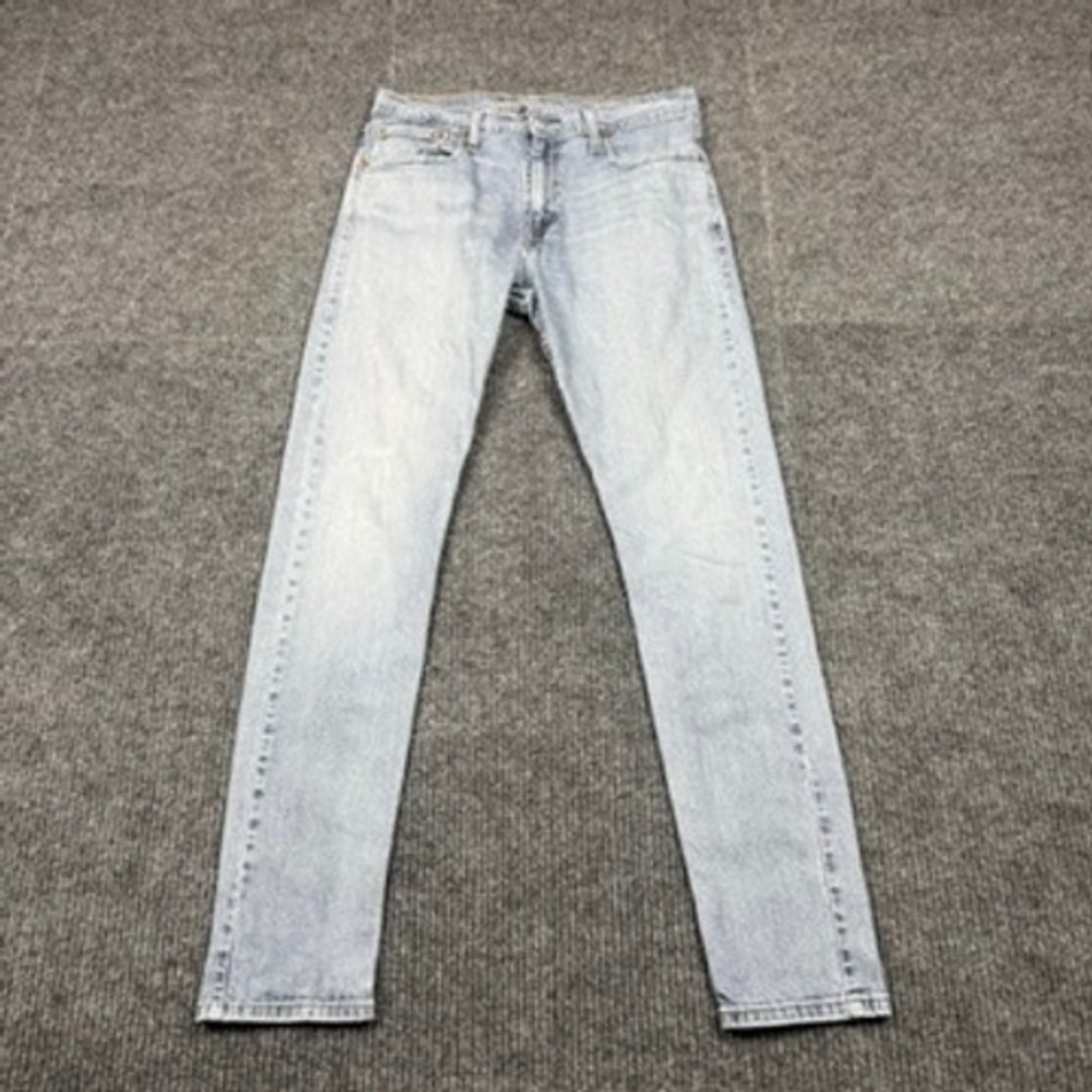 Levis 512 Slim Taper Jeans Mens 33x34 Light Wash Blue Denim 28833-0057